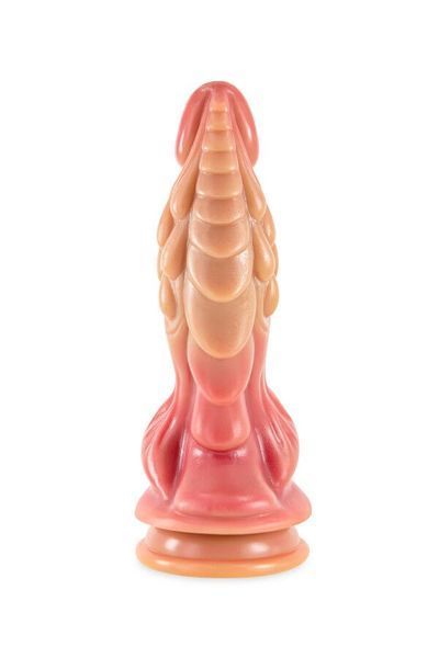 Kong Silicone The Dragon &mdash; фентезійний силіконовий фалоімітатор на присосці, вигляд спереду, рельєф луски