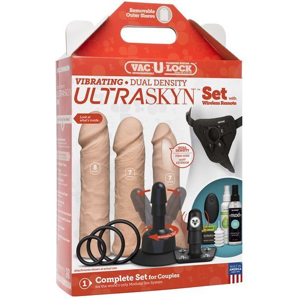 Упаковка Doc Johnson Vac-U-Lock ULTRASKYN Set з вмістом набору