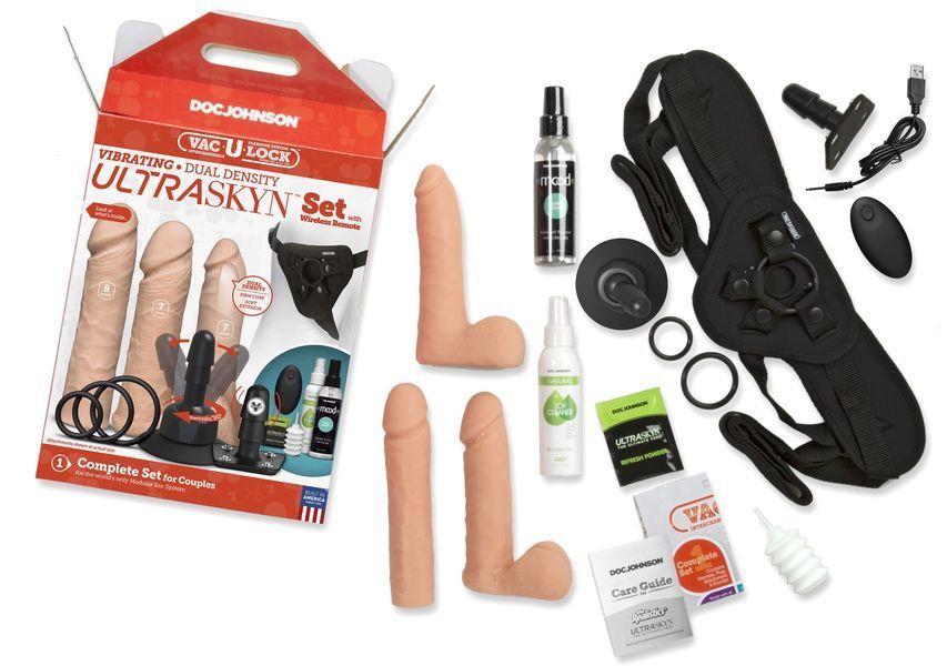 Повний набір Vac-U-Lock ULTRASKYN Set &mdash; насадки, ремінці, база, пульт, догляд