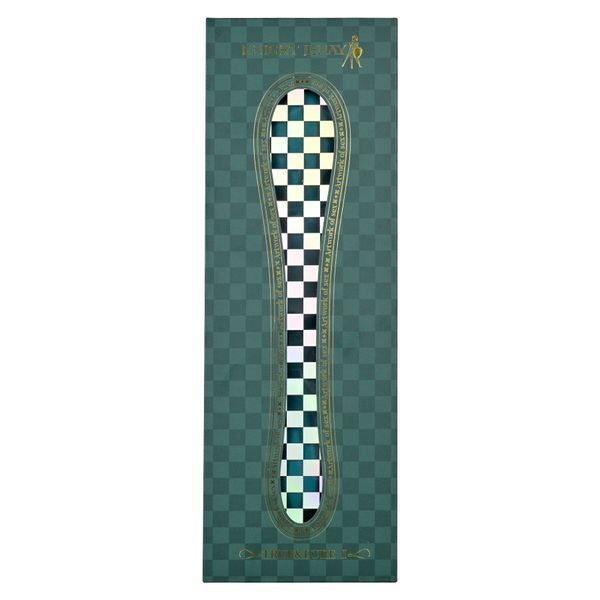 Подарункова коробка смарт вібратора Knight Jenay True & Pure I у смарагдових тонах з шаховим віконцем