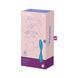 Упаковка вібратора Satisfyer G-Spot Flex 1 з ілюстративним дизайном та логотипом бренд