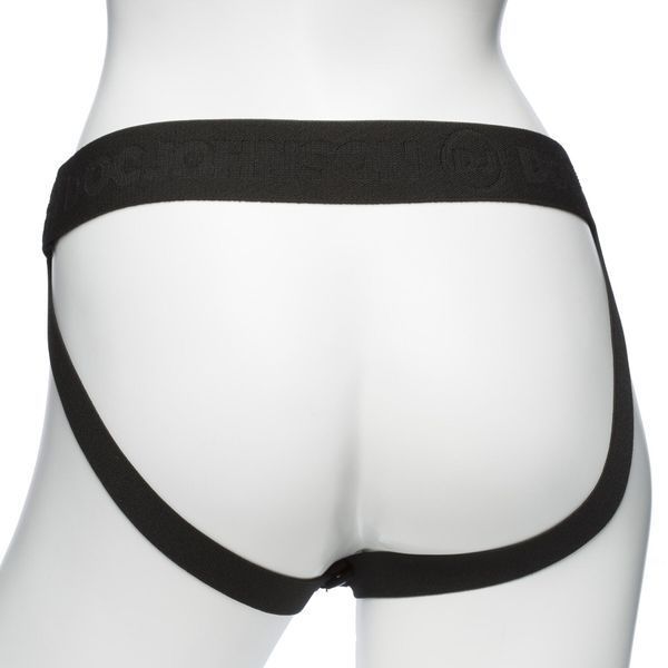 Пояс для страпона Doc Johnson Body Extensions &mdash; еластичні ремені, вид ззаду, зручна посадка
