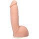 Реалістичний фалоімітатор Doc Johnson Signature Cocks Girthmasterr 8,5'' з кібершкіри ULTRASKYN, вид збоку з присоскою, тілесний колір