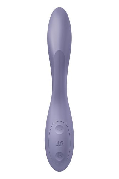 Прямий вигляд вібратора Satisfyer G-Spot Flex 2 &mdash; гладкий корпус та кнопки керування