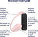 Рожеве смарт віброяйце Satisfyer Ribbed Petal з пультом, підтримкою безоплатного додатку та можливістю прихованого носіння