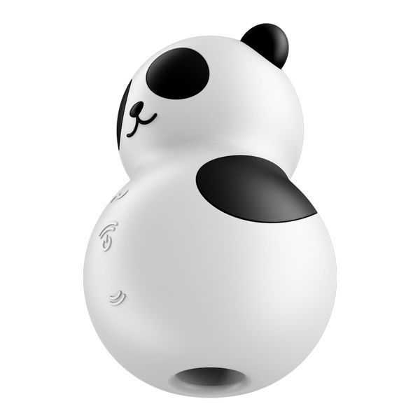 Вакуумний вібратор для клітора Satisfyer Pocket Panda 🐼 крупний план отвору Air Pulse спереду