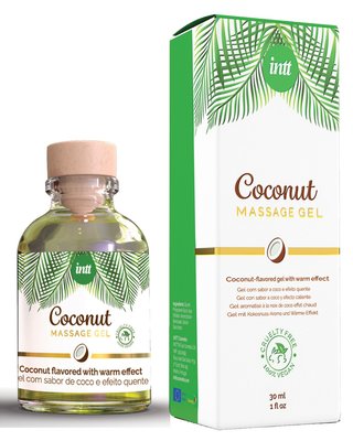 Чуттєва масажна олія Intt Coconut Vegan: 100% веганська, з кокосовим ароматом