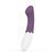 Вібратор для точки G LELO Liv 3 Plum 💜 на білому фоні, вигнута силіконова іграшка з білою ручкою керування