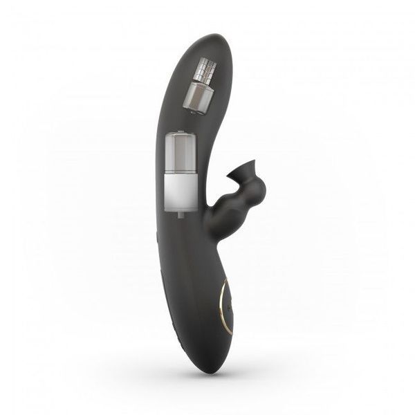 Розріз вібратора Dorcel Divine Rabbit з механізмом всмоктування та мотором всередині
