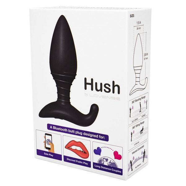 Анальний вібратор Lovense Hush M у коробці &mdash; комплект постачання