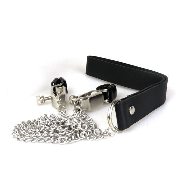 Зажими для сосків Kendal &mdash; регульований гвинт, м&rsquo;які ПВХ-накладки, ланцюжок-повідець