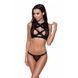 Passion Debra Set L/XL &mdash; сексуальний комплект білизни, еластична сітка, топ з вирізами + стрінги | передній вигляд