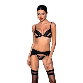 арівний комплект білизни Miley Set - Passion з екошкіри - Зараз у продажу!