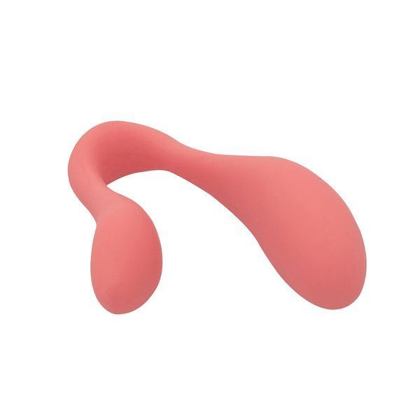 Гнучкий подвійний вібратор для пар Adrien Lastic Couple Secrets 2.0, кораловий силікон, вигнутий у формі U