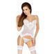Еротичний білий корсет JANET CORSET Passion S/M &mdash; передній вигляд