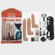 Комплектація на столі &mdash; Vac-U-Lock Extreme Set: упряж, насадки, присоска, конектори, аксесуари.