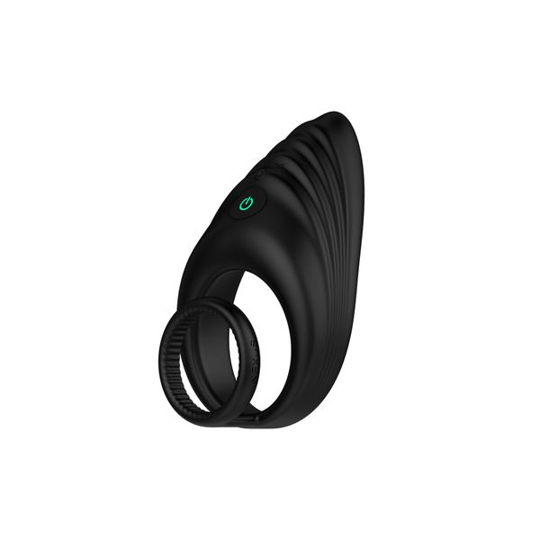 Чорне ерекційне кільце з вібрацією Nexus Enhance Vibrating Cock and Ball Ring