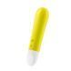Яскраво-жовта віброкуля Satisfyer Bullet 1 &mdash; кнопка увімкнення на корпусі