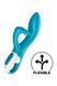 Вібратор-кролик Satisfyer Embrace Me синього кольору &mdash; елегантна форма для подвійної стимуляції