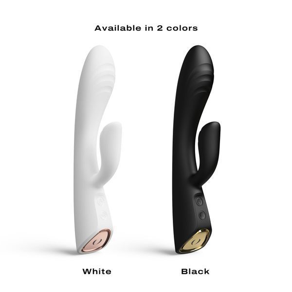Вигнута форма чорного вібратора Dorcel FLEXI RABBIT для точкової стимуляції