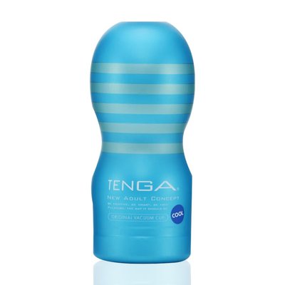 Мастурбатор Tenga Deep Throat Cup Cool Edition - синій контейнер з вагінальним отвором, здатний забезпечити відмінні відчуття.
