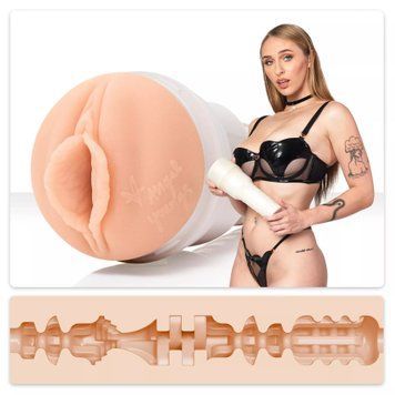 Колаж: актриса Angel Youngs, мастурбатор Fleshlight Sweetness та схема внутрішньої текстури