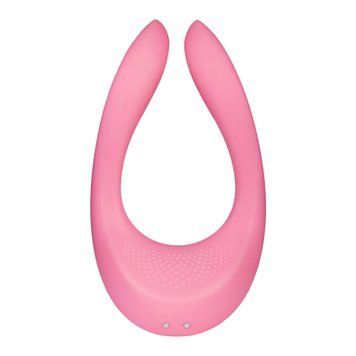 Вібратор для пар Satisfyer Endless Joy рожевого кольору &mdash; вигляд спереду