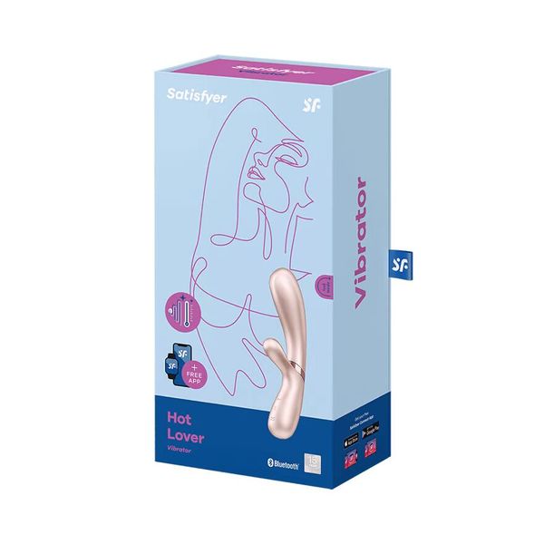 Ілюстрація зображення нового Satisfyer Hot Lover - вишуканого секс-іграшки з 12 різними режимами вібрації, підігрівом і функцією смарт вібратора-кролика.