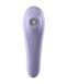 Вакуумний вібратор Satisfyer Dual Pleasure у бузковому кольорі &mdash; вигляд спереду