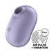 Фіолетовий варіант Satisfyer Pro To Go 2 з позначкою "2 в 1" &mdash; вакуум + вібрація