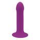 фіолетовий силіконовий ділдо Adrien Lastic Hitsens 6 на присосці, гладкий корпус із округленою голівкою, вигляд спереду