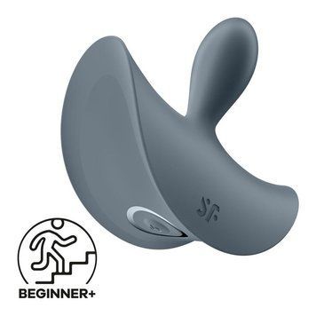 Анальний вібратор Satisfyer Booty Absolute Beginners 2, ракурс збоку з позначкою рівня Beginner+