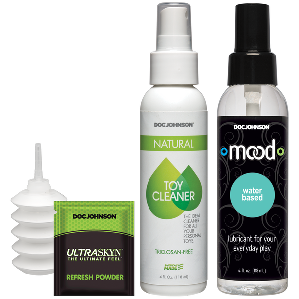 Догляд у наборі &mdash; Doc Johnson Natural Toy Cleaner, Mood Water-Based, ULTRASKYN Refresh Powder