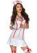 Leg Avenue Head Nurse S/M &mdash; деталі костюма медсестри: блискавка спереду, червоний кант