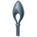 Силіконове ерекційне кільце з вібрацією Satisfyer Bullseye у темно-сірому кольорі &mdash; вид збоку