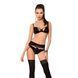 Passion TONYA SET L/XL &mdash; чорний комплект білизни Passion, фронтальний вид