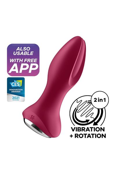 Насолоджуйтесь перлинним масажем з анальним смарт-вібратором Satisfyer Rotator Plug 2+!