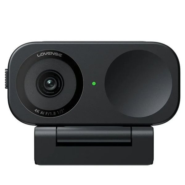 Фронтальний вигляд Lovense WebCam 2 4K AI, об&rsquo;єктив та індикатор