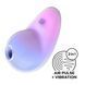 Передній вигляд Satisfyer Pixie Dust у фіолетовому кольорі з отвором для повітряної стимуляції