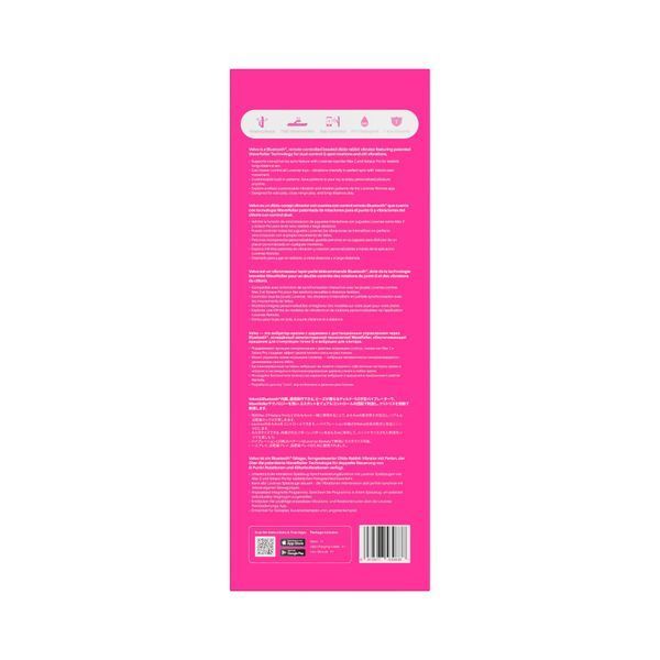 Упаковка Lovense Velvo з характеристиками Bluetooth, WaveRoller, IPX7 та керуванням через застосунок