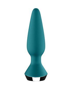 Бірюзовий анальний вібратор Satisfyer Plug-ilicious 1 з фронтального ракурсу