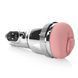 Мастурбатор з вібрацією Fleshlight Pink Quiver у хромованому корпусі з реалістичним рожевим входом