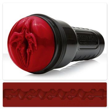 Мастурбатор Fleshlight Immorta у чорному корпусі та схема внутрішньої текстури
