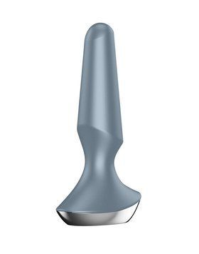 Анальний вібратор Satisfyer Plug-ilicious 2 сіро-блакитний — вигляд під кутом справа