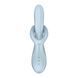 Satisfyer Heat Flex 4 блакитний &mdash; вагінально-кліторальний вібратор кролик із кільцем навколо ствола