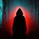 Силует Reaper у темному лісі з червоним сяйвом &mdash; атмосферний арт Fleshlight Fantasy