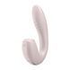 Вакуумний вібратор Satisfyer Sunray у бежевому кольорі з гнучким корпусом для подвійної стимуляції