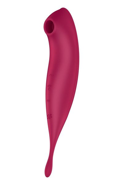 Знайомтеся з Satisfyer Twirling Pro+ - вакуумним смарт-вібратором, який приведе вас до 12 незабутніх віртуальних мандрів по сексуальному задоволенню!