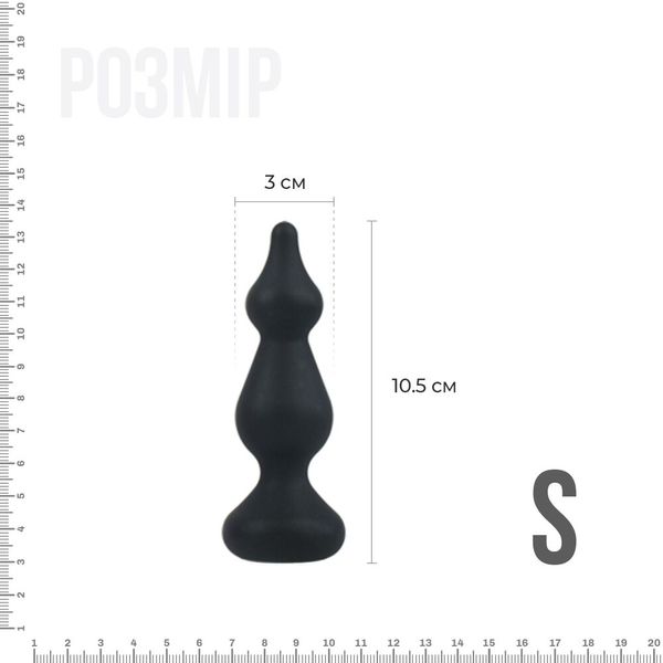 Отримайте максимальне задоволення зі силіконовою анальною пробкою Amuse Black у двох розмірах!