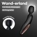 Рекламний банер Satisfyer Wand-erland Black з підписами про потужний мотор і масаж всього тіла